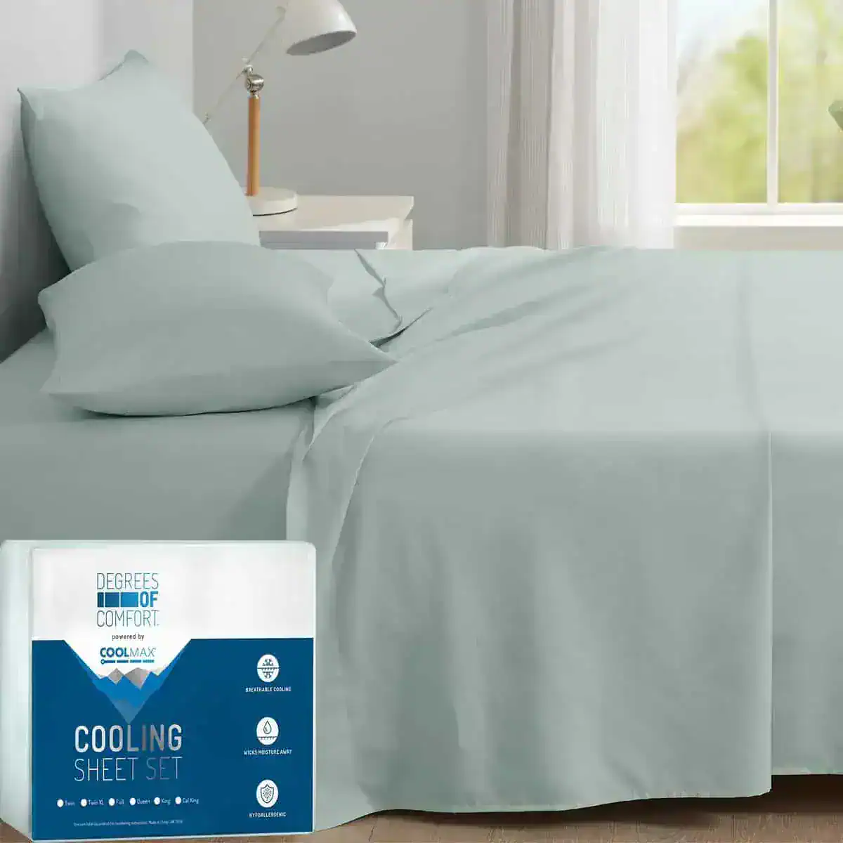 Juego de Sábanas DEGREES OF COMFORT Coolmax | -Menta