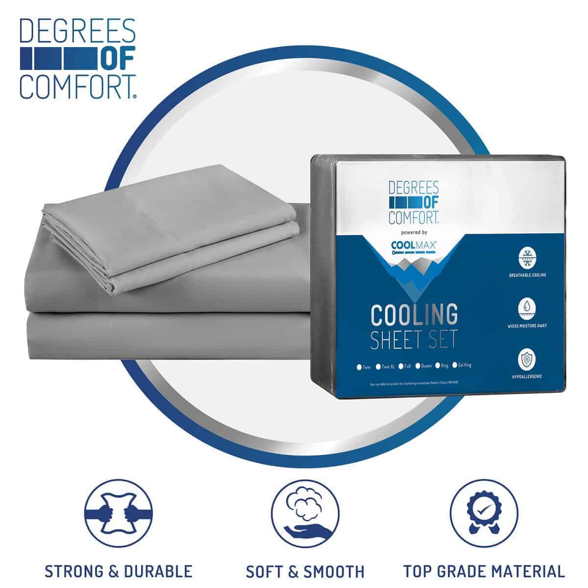 Juego de Sábanas DEGREES OF COMFORT Coolmax | -Gris - Imagen 9