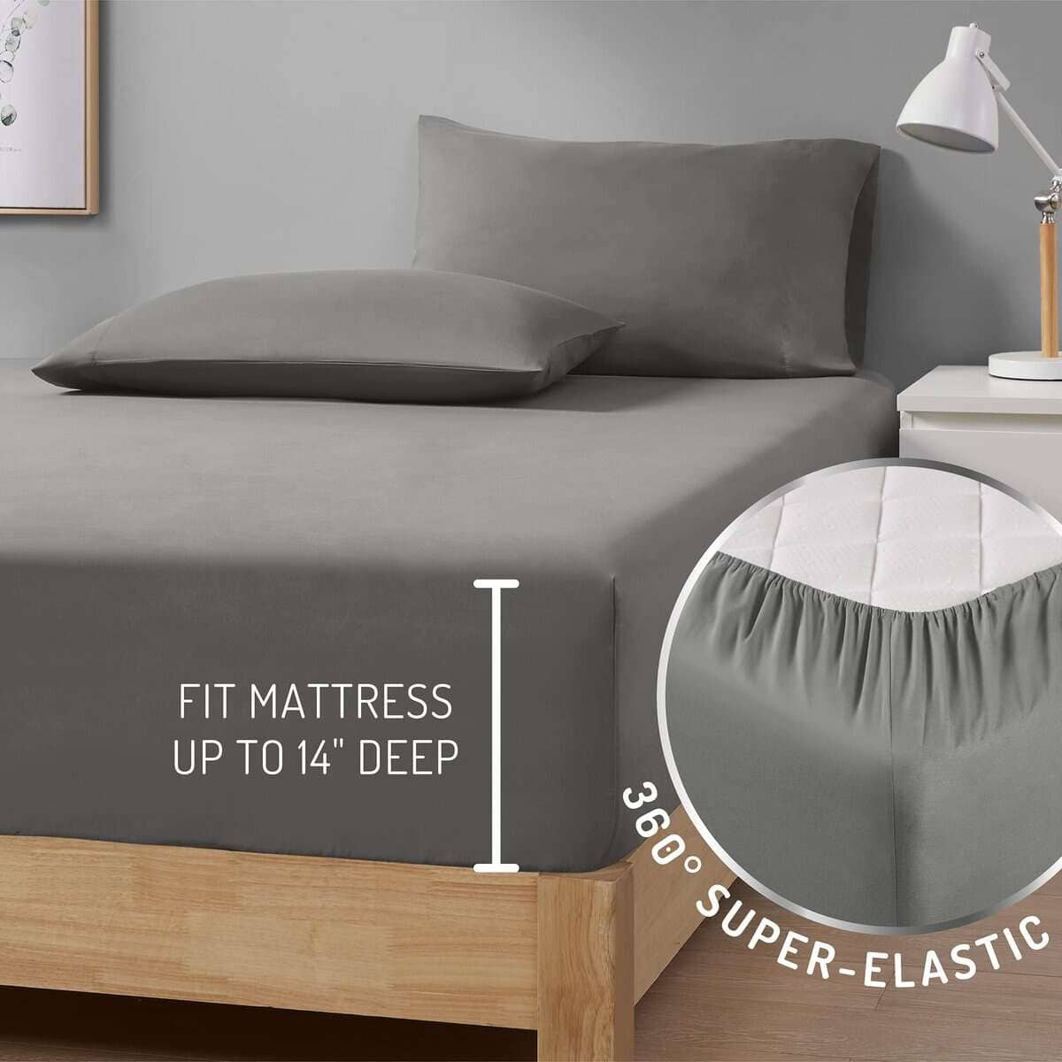 Juego de Sábanas DEGREES OF COMFORT Coolmax | -Gris - Imagen 6