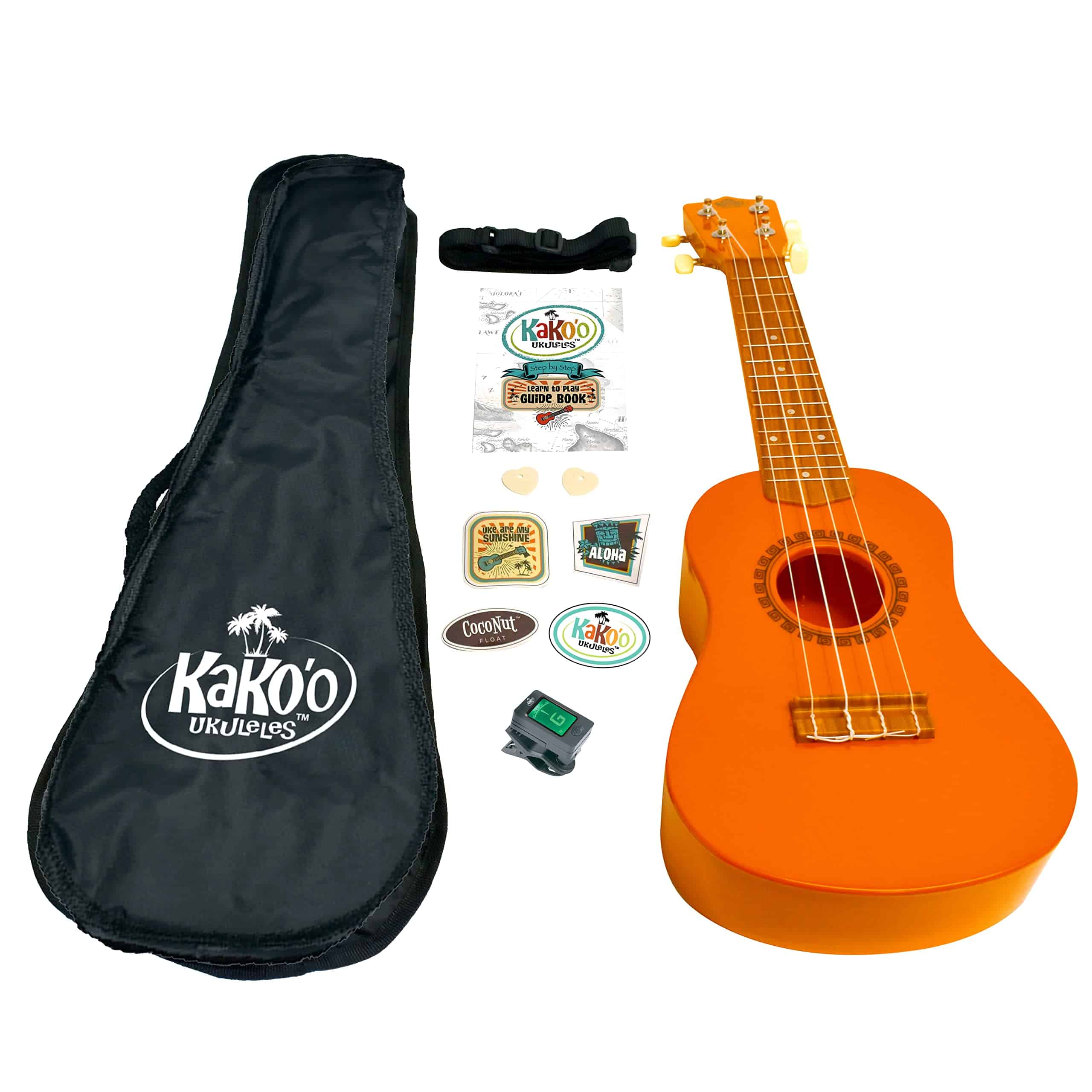 Ukelele Soprano KaKo'o Music Sunrise Orange - Afinadores de