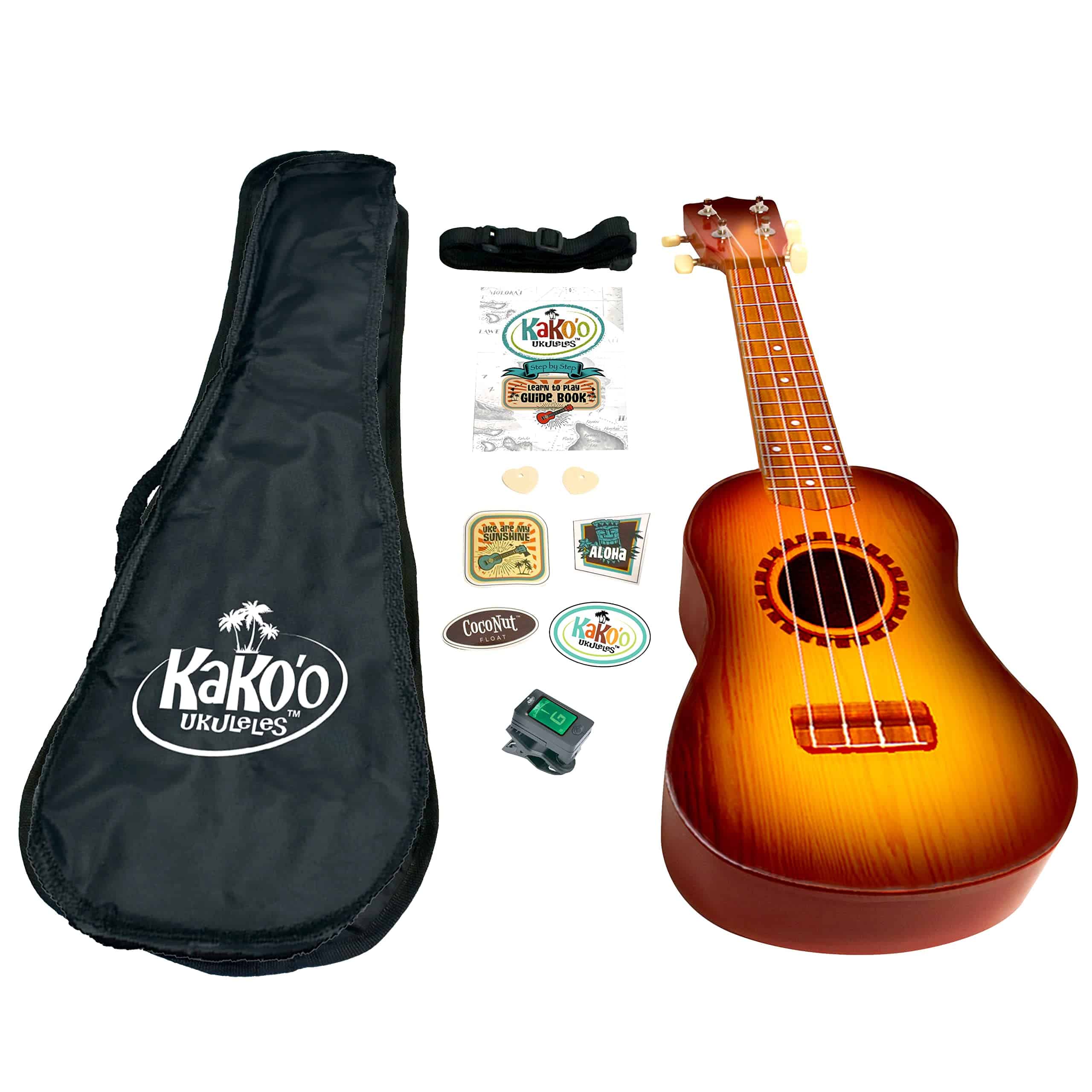 Ukulele Soprano Sunburst KaKo'o - Premiado con Afinadores