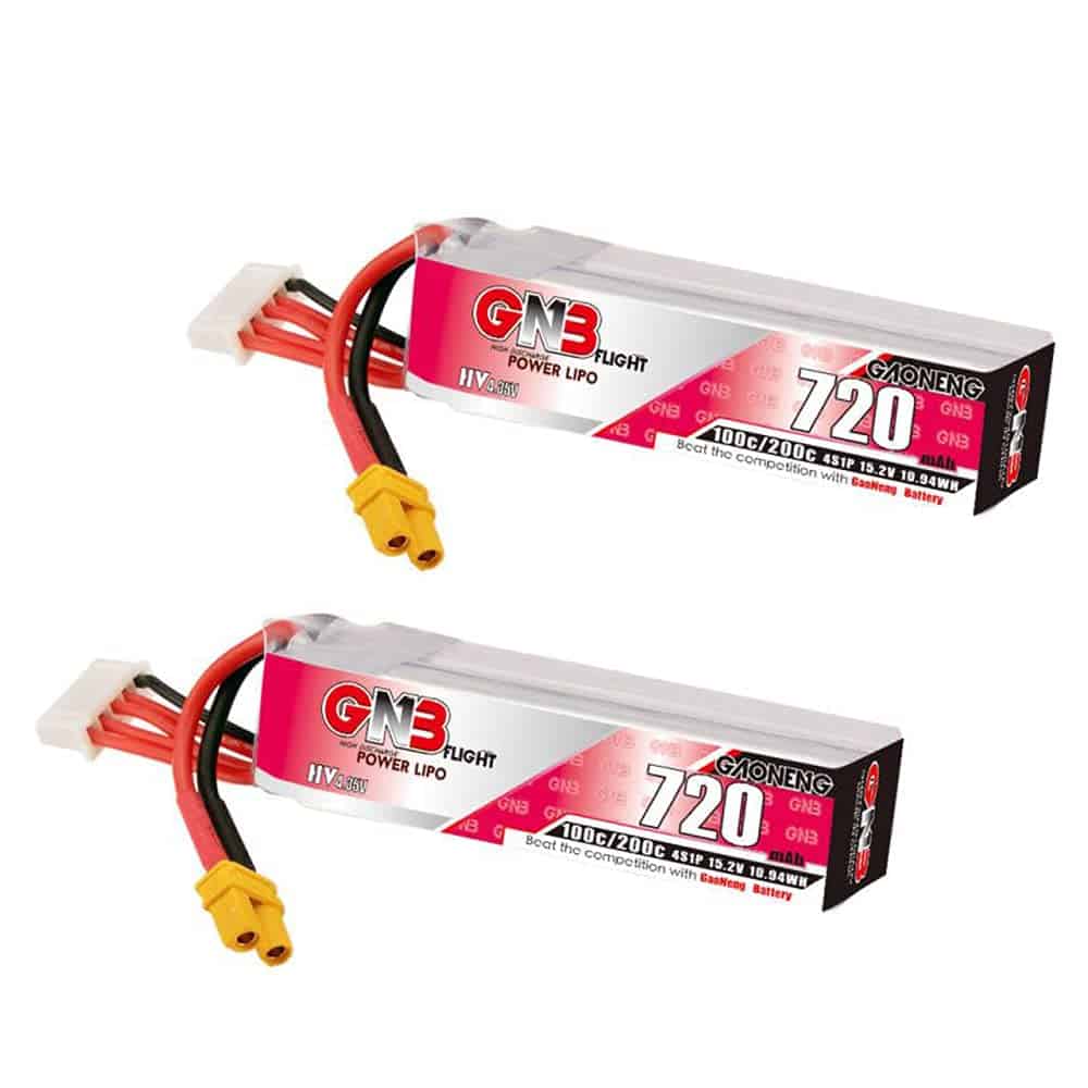 GAONENG 2pcs GNB Batería LiPo 720mah 100C 200C 15.2V con