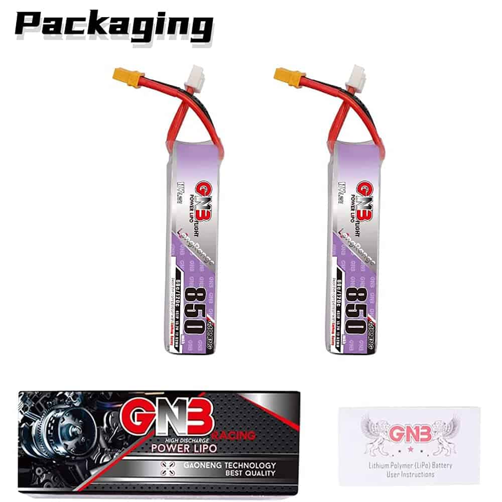 GAONENG 2pcs GNB 4S 850mAh 15.2V Batería LiPo HV 60C 120C - Imagen 7
