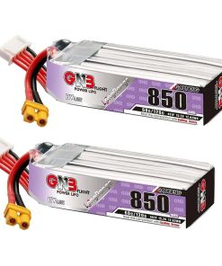 GAONENG 2pcs GNB 4S 850mAh 15.2V Batería LiPo HV 60C 120C