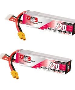 2 piezas de Batería LiPo GNB 3S 11.4V HV 720mAh 100C con