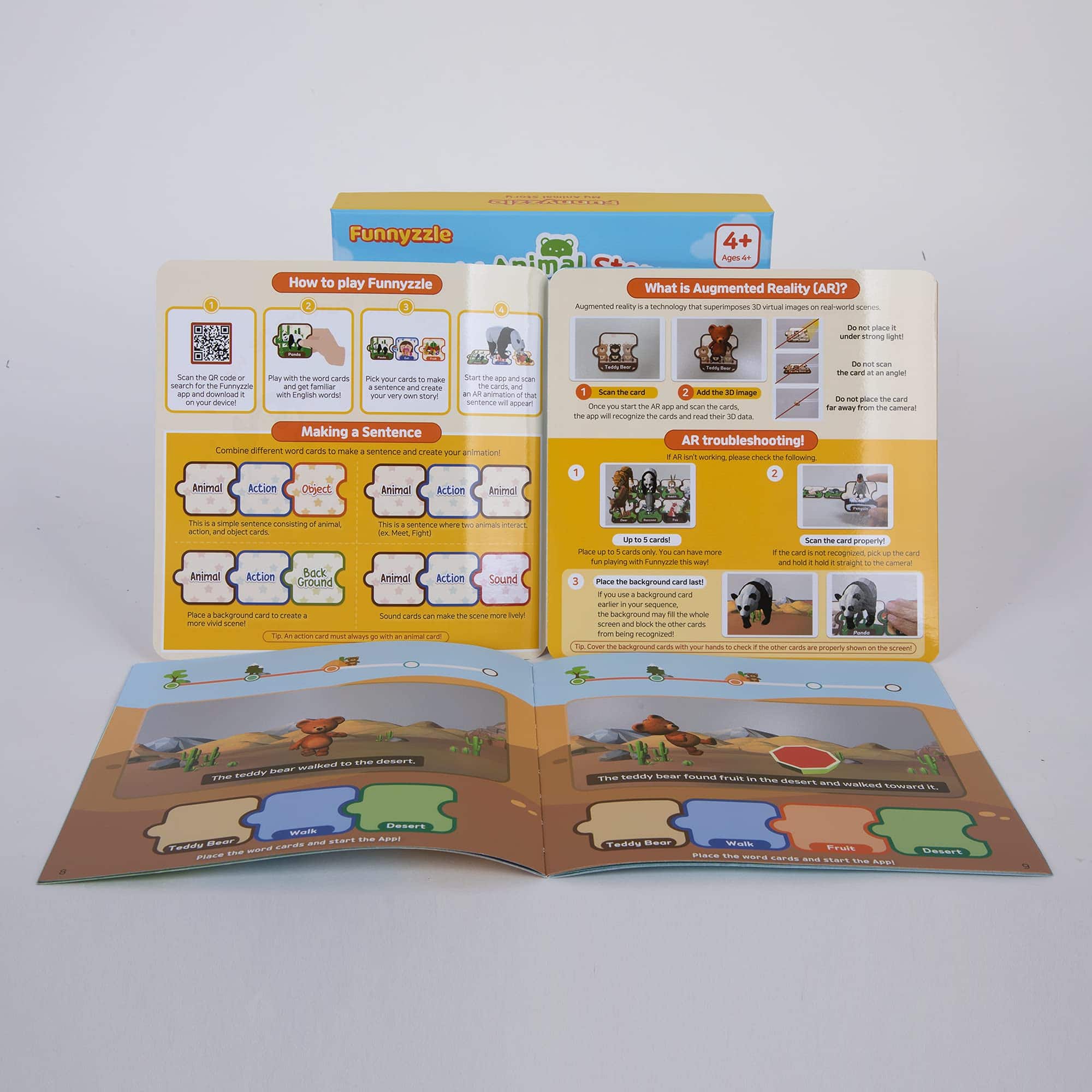 Funnyzzle Animal (AR App Based): Kit de Tarjetas Flash 4D+ - Imagen 5