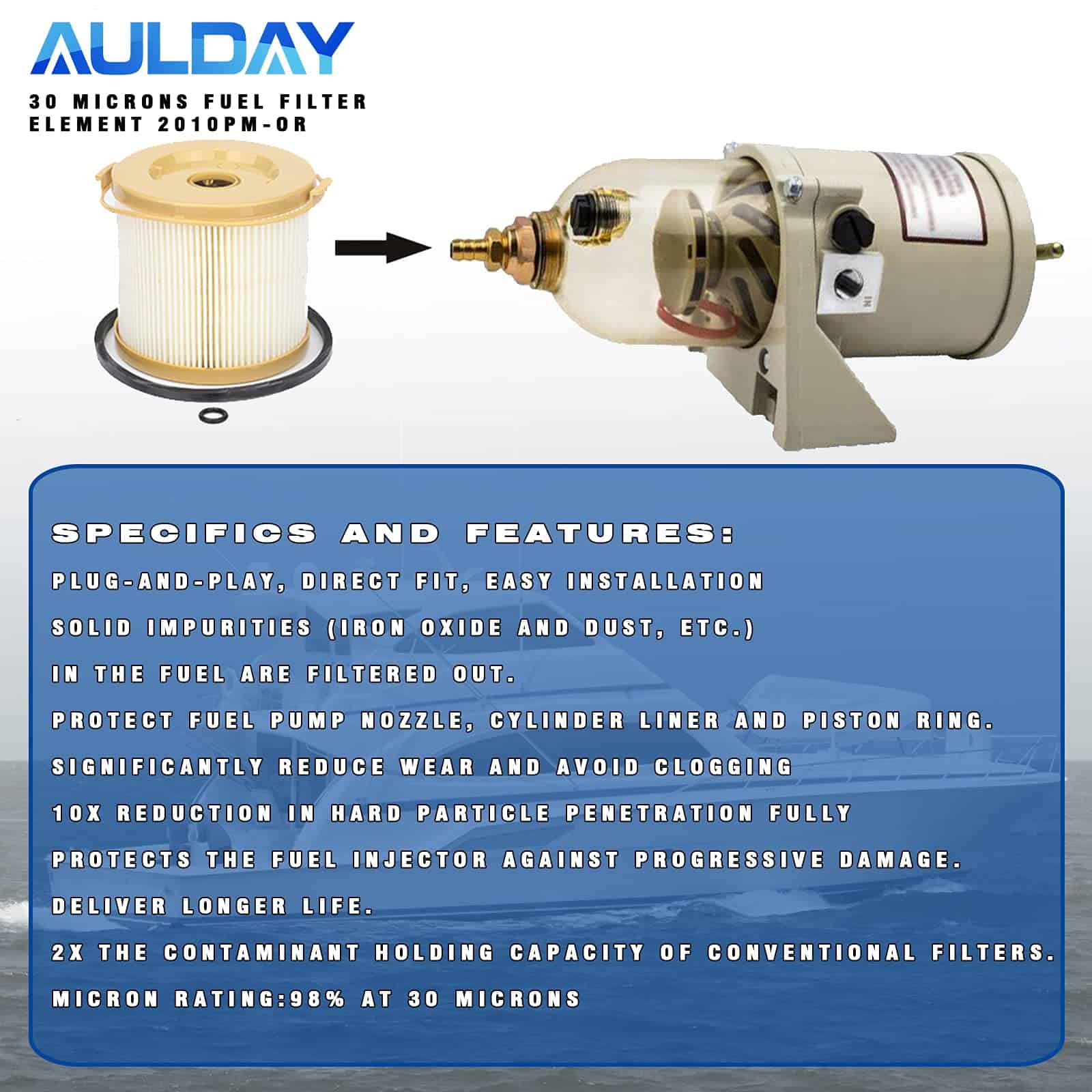 2010PM-OR 8PCS AULDAY 30 Micrones Elemento de Filtro de - Imagen 4