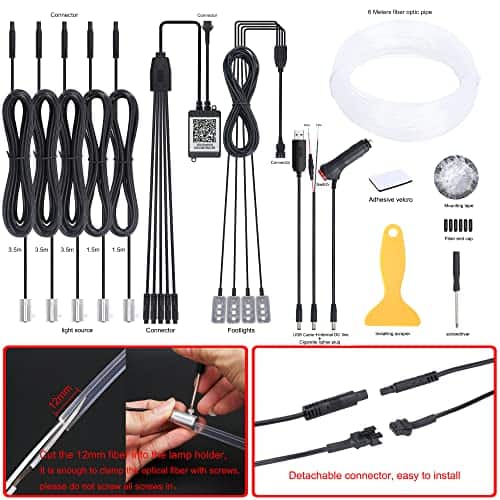 Kit de Iluminación Ambiental para Automóvil QAUBEN, Cable - Imagen 3