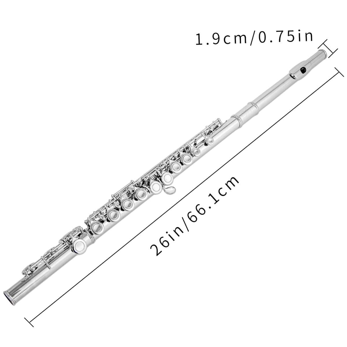 Flauta C cerrada Aisiweier C con grasa para juntas, varilla - Imagen 6