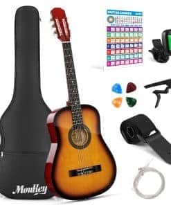 Guitarra Acústica Moukey de 38" para -Sunburst