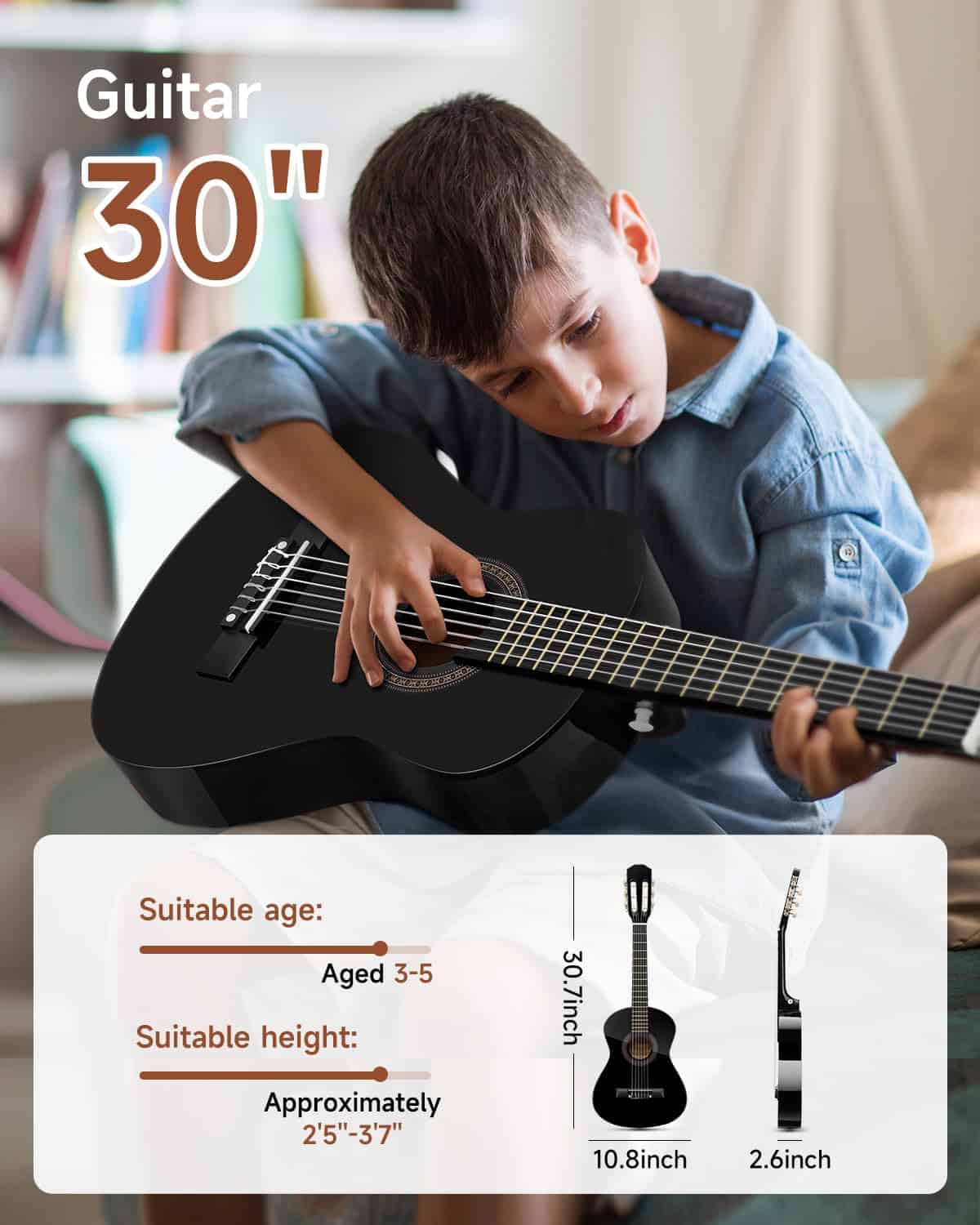 Guitarra Acústica Moukey 30" para Principiantes Niños - Imagen 3