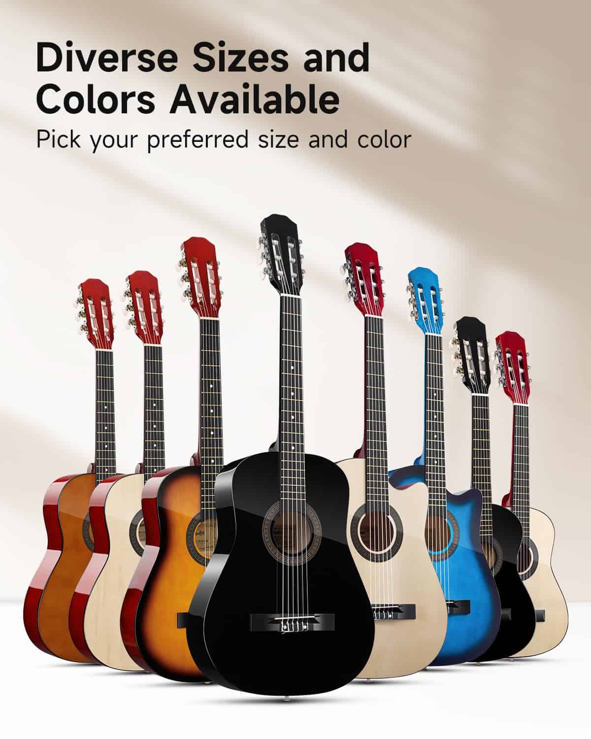 Guitarra Acústica Moukey 30" para Principiantes Niños - Imagen 9