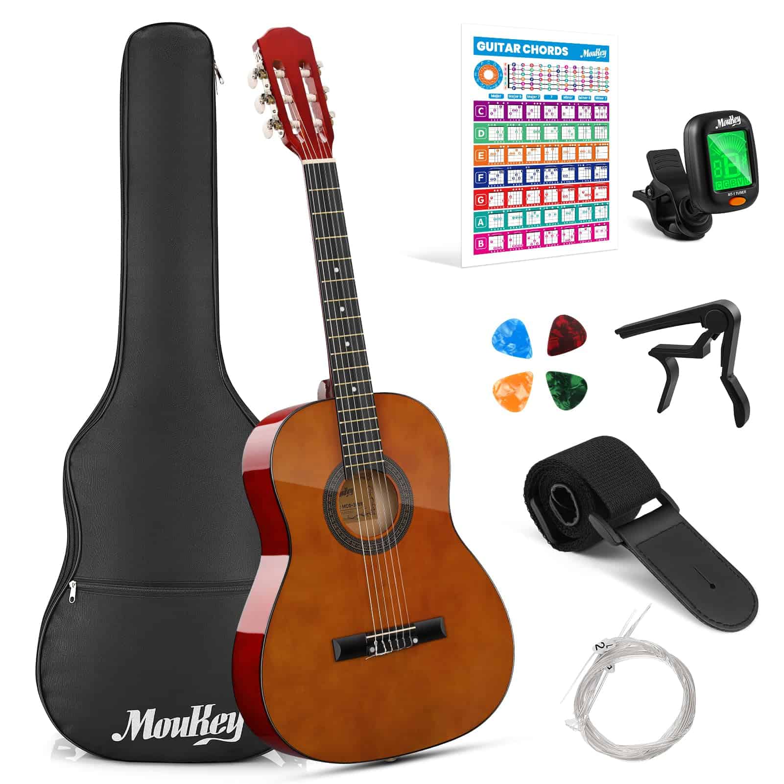 Guitarra Acústica Moukey 36" para -Marrón