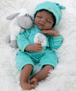 Muñeca de bebé renacida Milidool Black chica muñeca 22