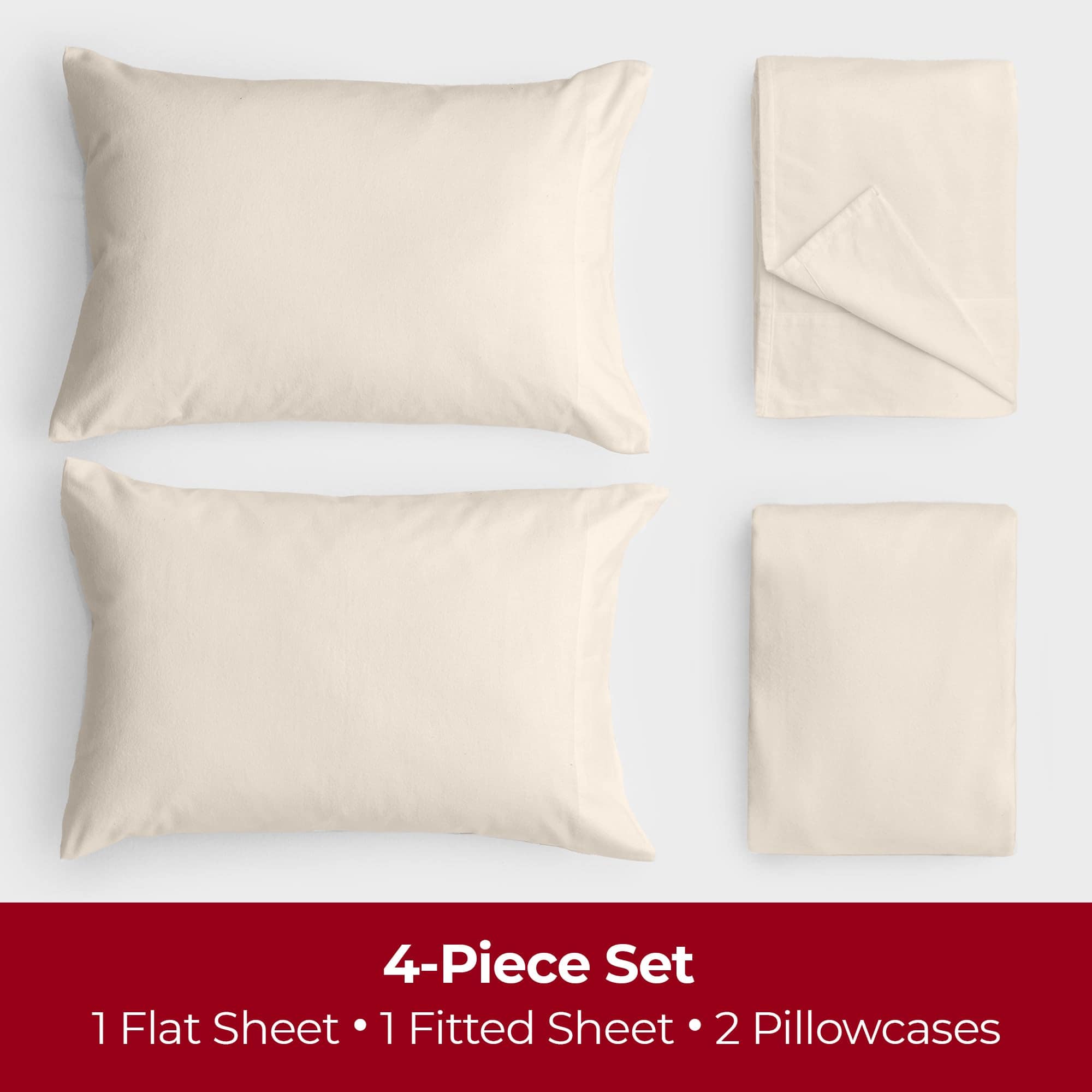 Juego de sábanas Mellanni de franela - Set de 4 piezas de - Imagen 3