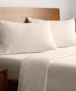 Juego de sábanas de franela Mellanni - Set de -Marfil