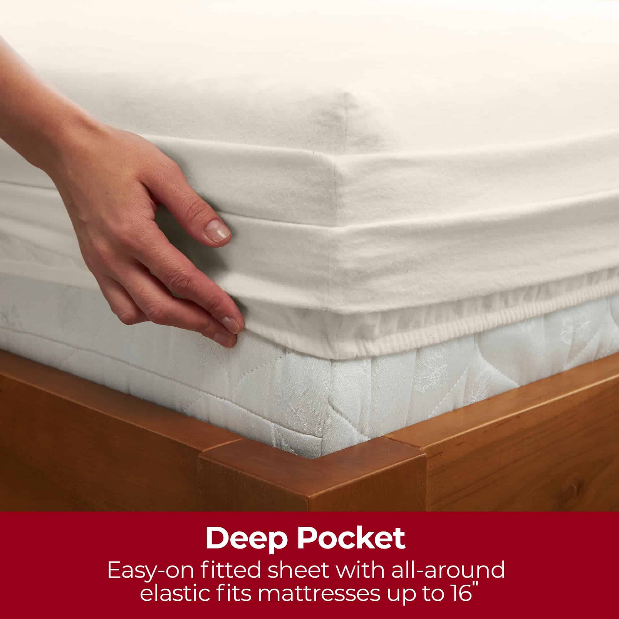 Juego de sábanas Mellanni de franela - Set de 4 piezas de - Imagen 5