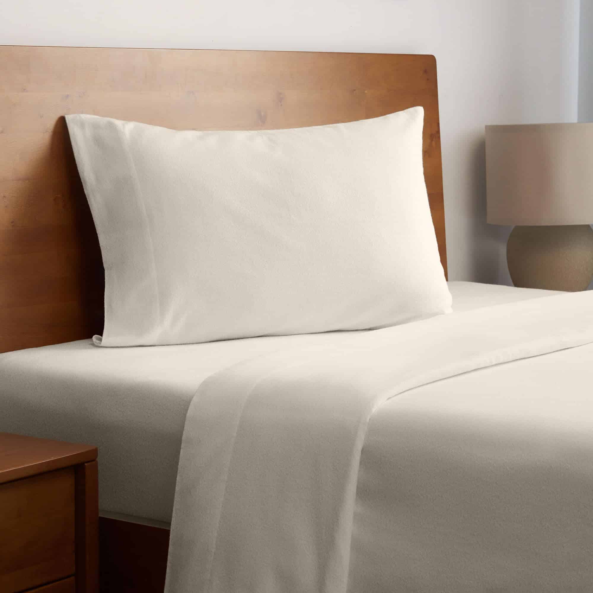 Juego de sábanas de franela Mellanni - Juego de -Ivory