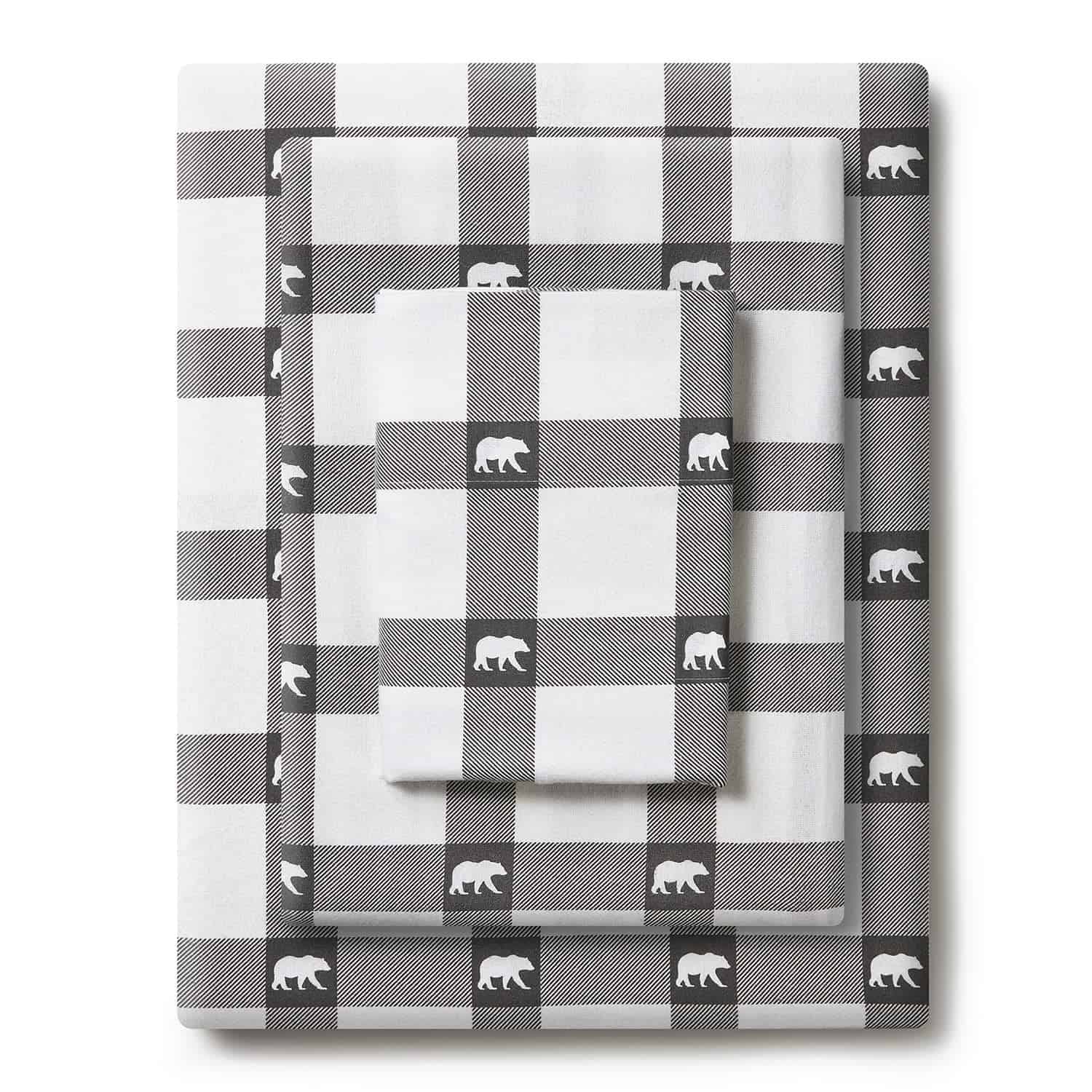 Juego de sábanas de franela Mellanni - 3 -Gris Animal - Imagen 5