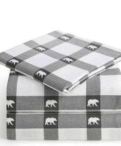 Juego de sábanas de franela Mellanni - 3 -Gris Animal