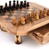 Juego de Ajedrez de Madera de Olivo OLIVIEU  -Brown