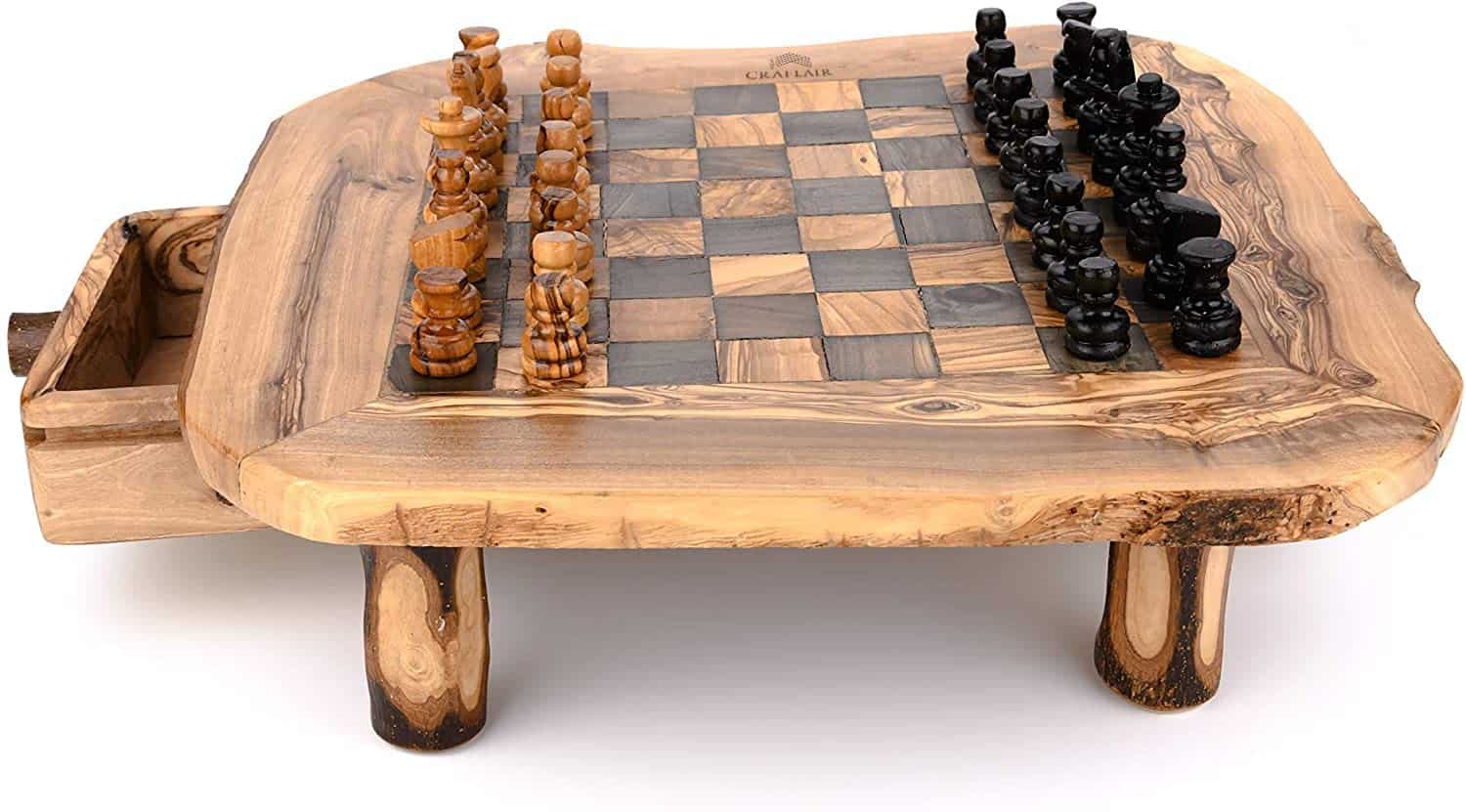 Juego de Ajedrez de Madera de Olivo OLIVIEU -Brown - Imagen 5
