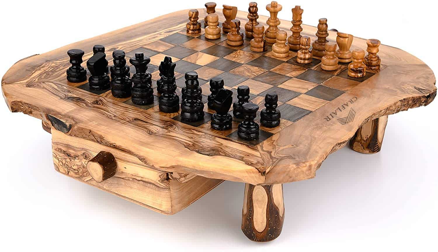 Juego de Ajedrez de Madera de Olivo OLIVIEU -Brown - Imagen 8