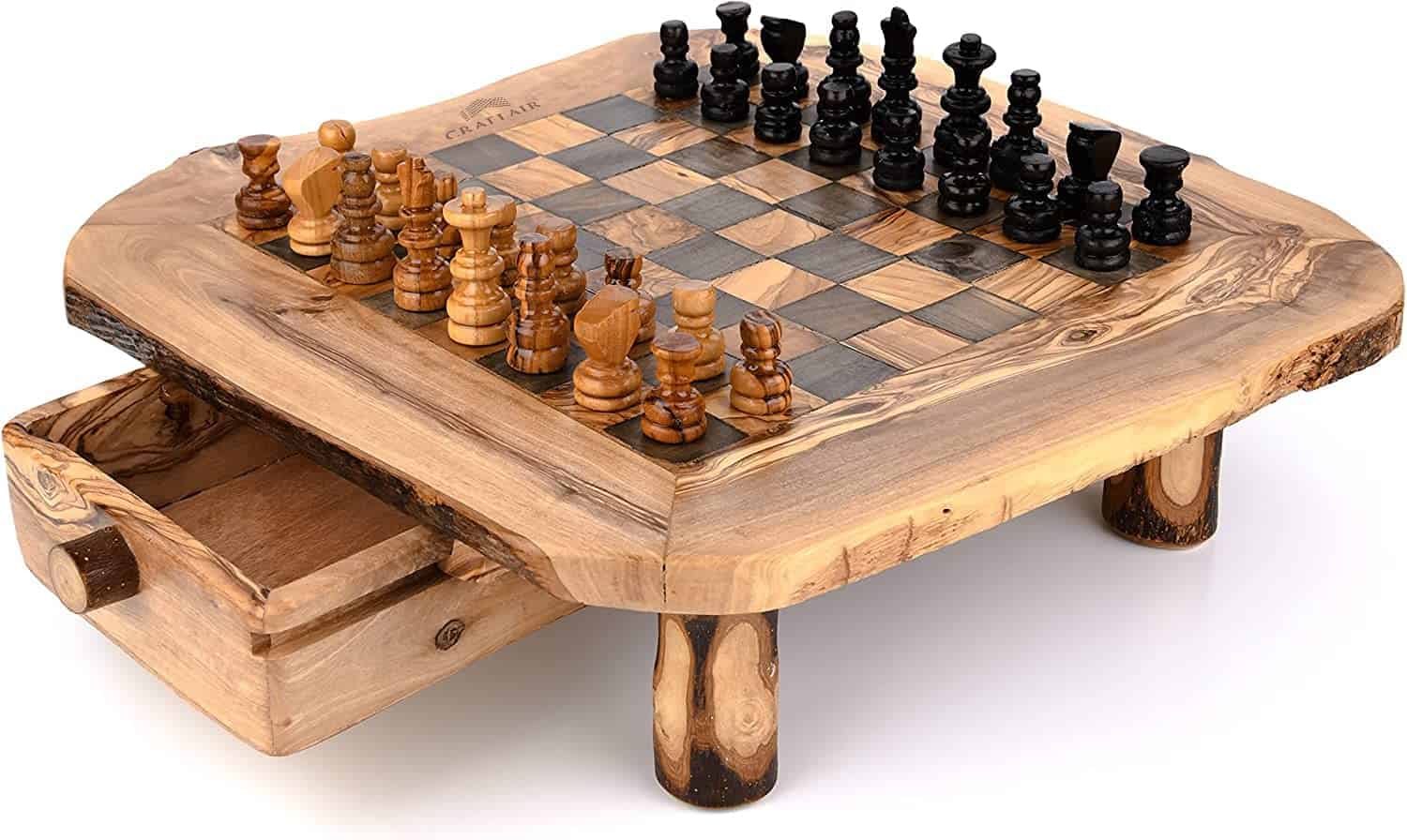 Juego de Ajedrez de Madera de Olivo OLIVIEU -Brown - Imagen 4