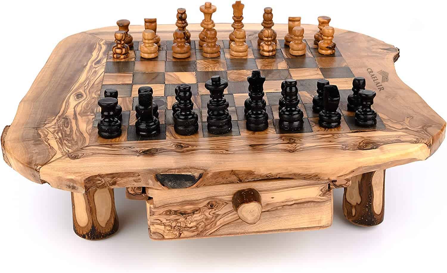Juego de Ajedrez de Madera de Olivo OLIVIEU -Brown - Imagen 7