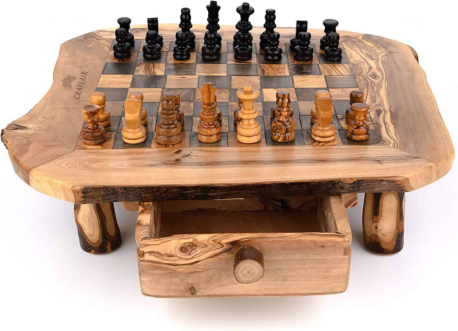 Juego de Ajedrez de Madera de Olivo OLIVIEU -Brown - Imagen 3