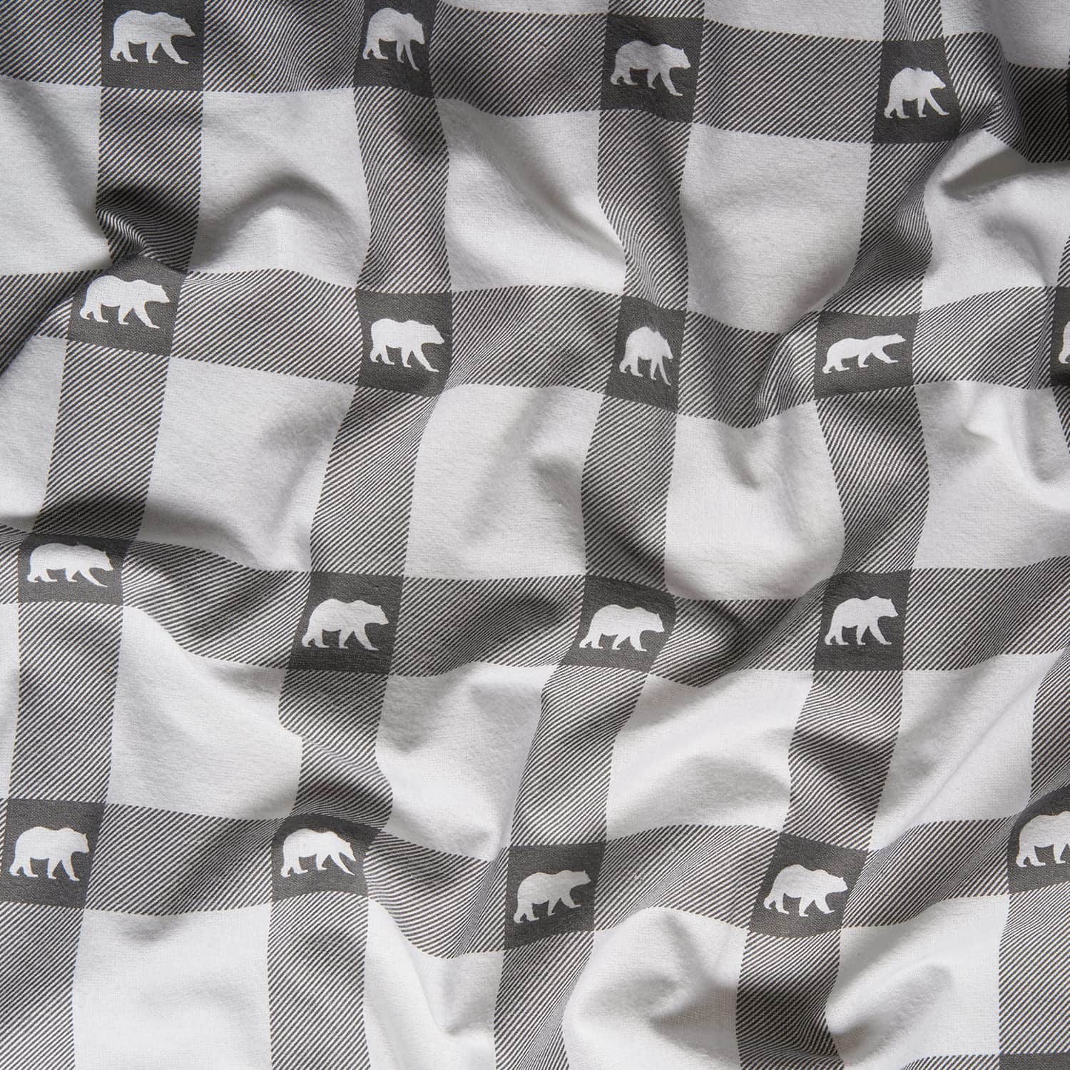 Juego de sábanas de franela Mellanni - 3 -Gris Animal - Imagen 3