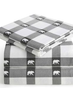 Juego de sábanas de franela Mellanni - Juego de -Gris Animal