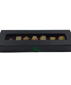 Set de dados Heavy Metal Feywild de cobre y verde para