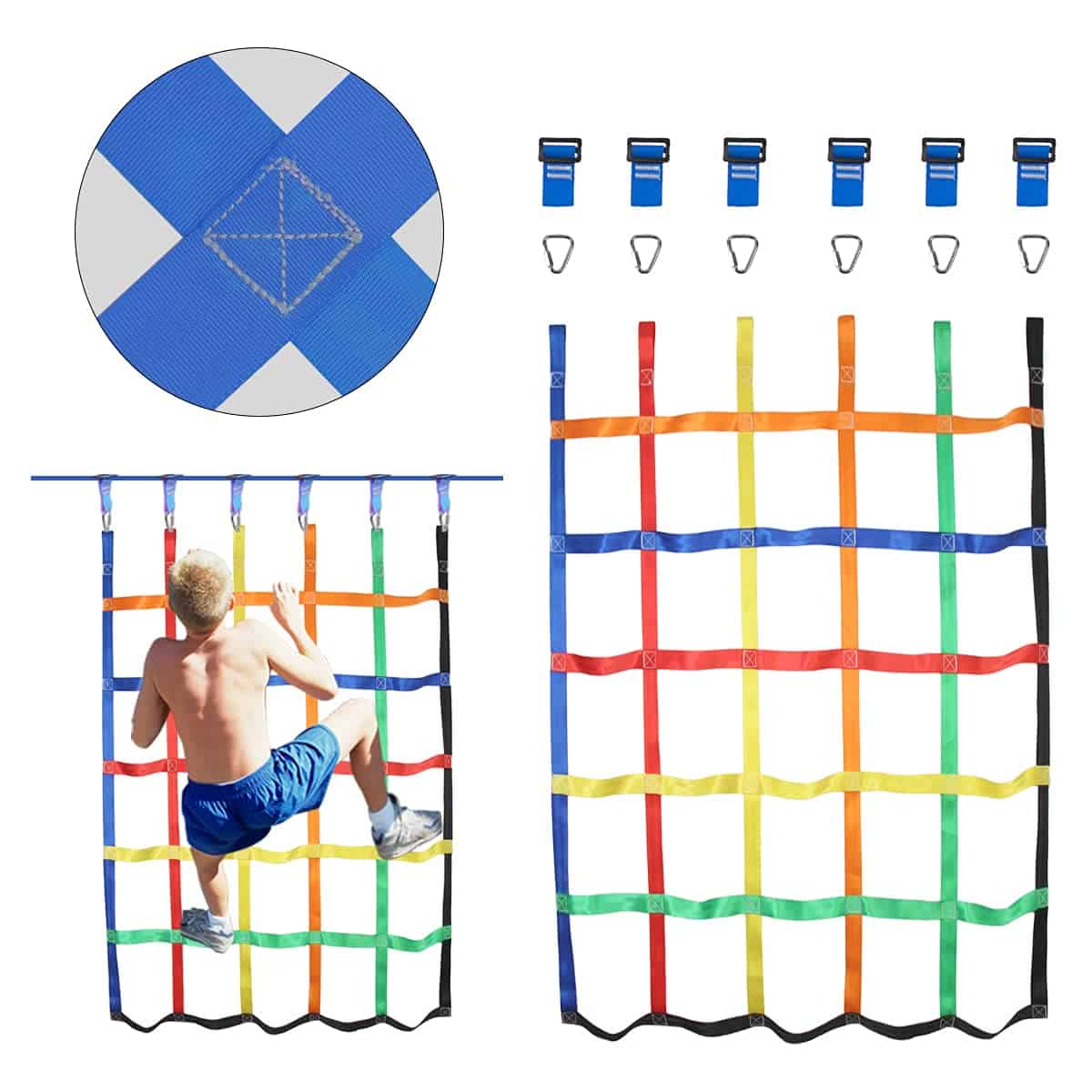 Red de escalada deportiva Gentle Booms para niños, red de - Imagen 8