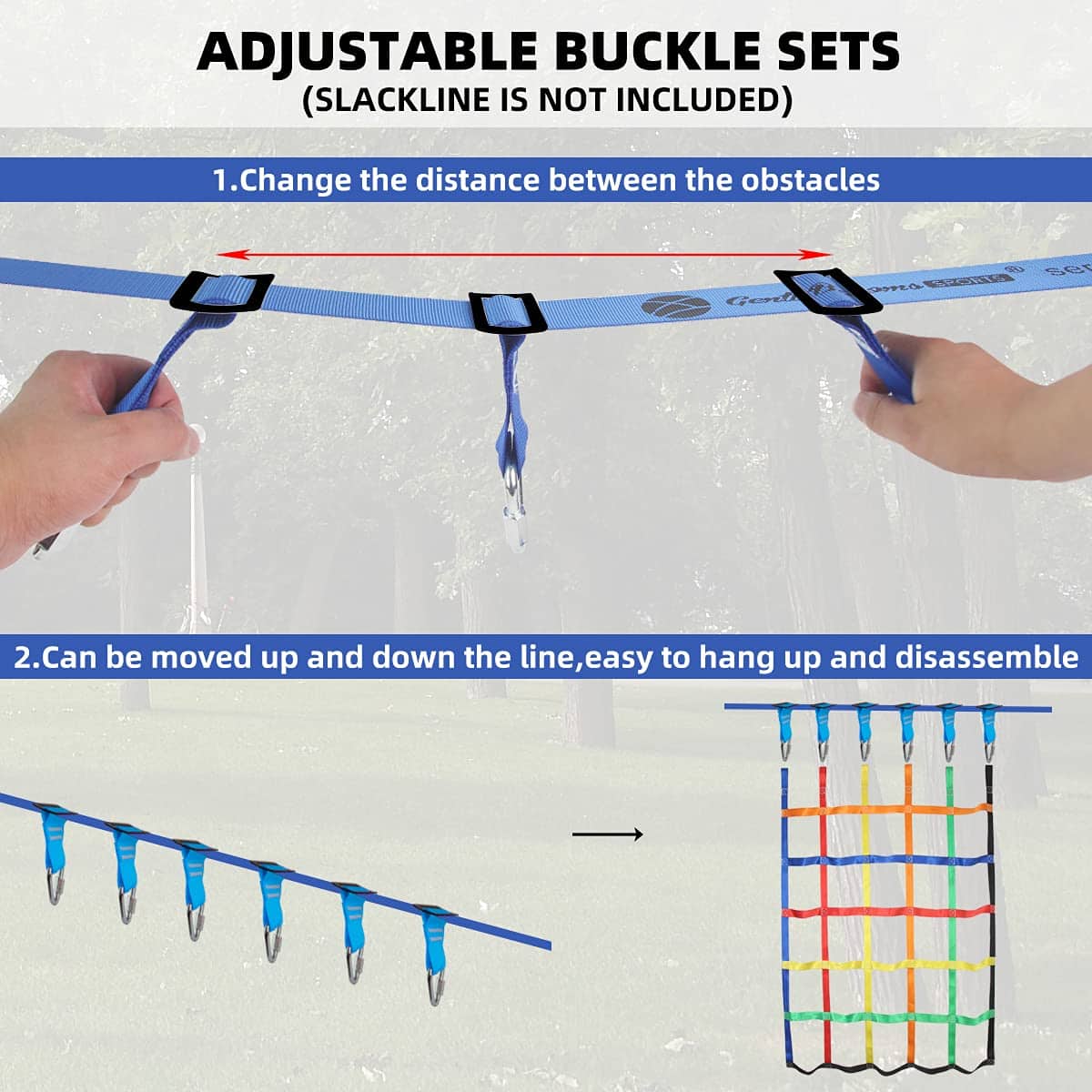 Red de escalada deportiva Gentle Booms para niños, red de - Imagen 4