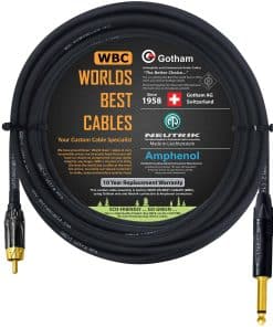 Cable WORLDS BEST 50 pies - TS a RCA - Gotham GAC-1 Ultra