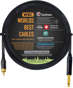 Cable WORLDS BEST 6 pies - TS a RCA - Gotham GAC-1 Ultra