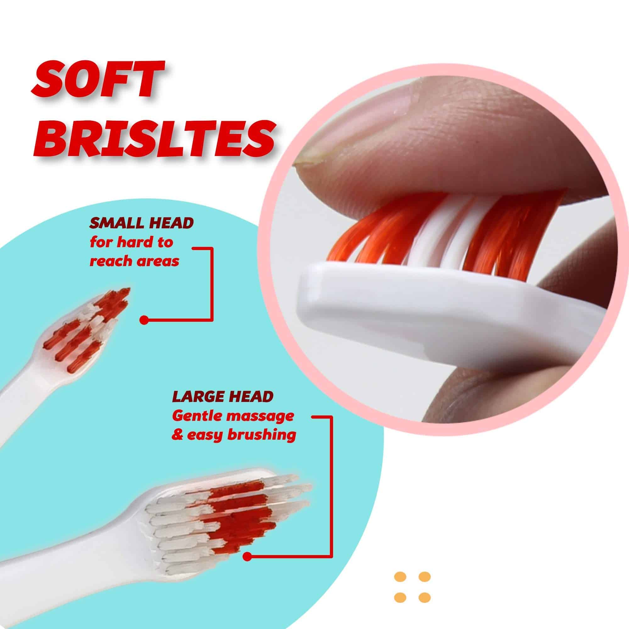 Cepillo de dientes para perros y gatos con cerdas suaves - - Imagen 4