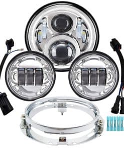 AlyoNed Faro LED para Motocicleta de 7 pulgadas con Luces