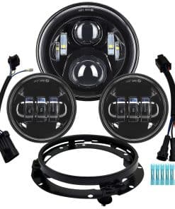 AlyoNed Faro LED de 7 pulgadas para motocicleta con Luces