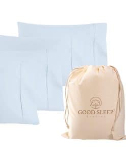 Set de 4 Fundas de Almohada King Light Blue de 1000 TC en
