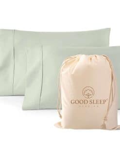 Set de 2 Fundas para Almohada King 1000 TC Color Salvia