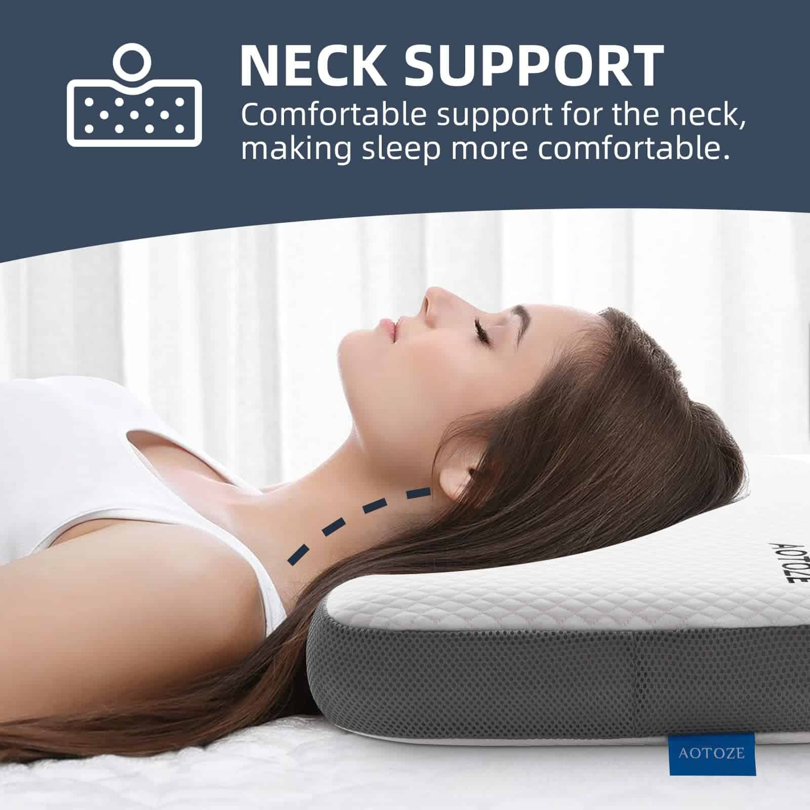 Almohada Firme de Espuma Viscoelástica AOTOZE, Almohada - Imagen 5