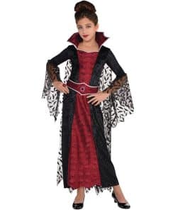 Disfraz de Reina del Ataúd de Lujo Amscan Maroon and Black