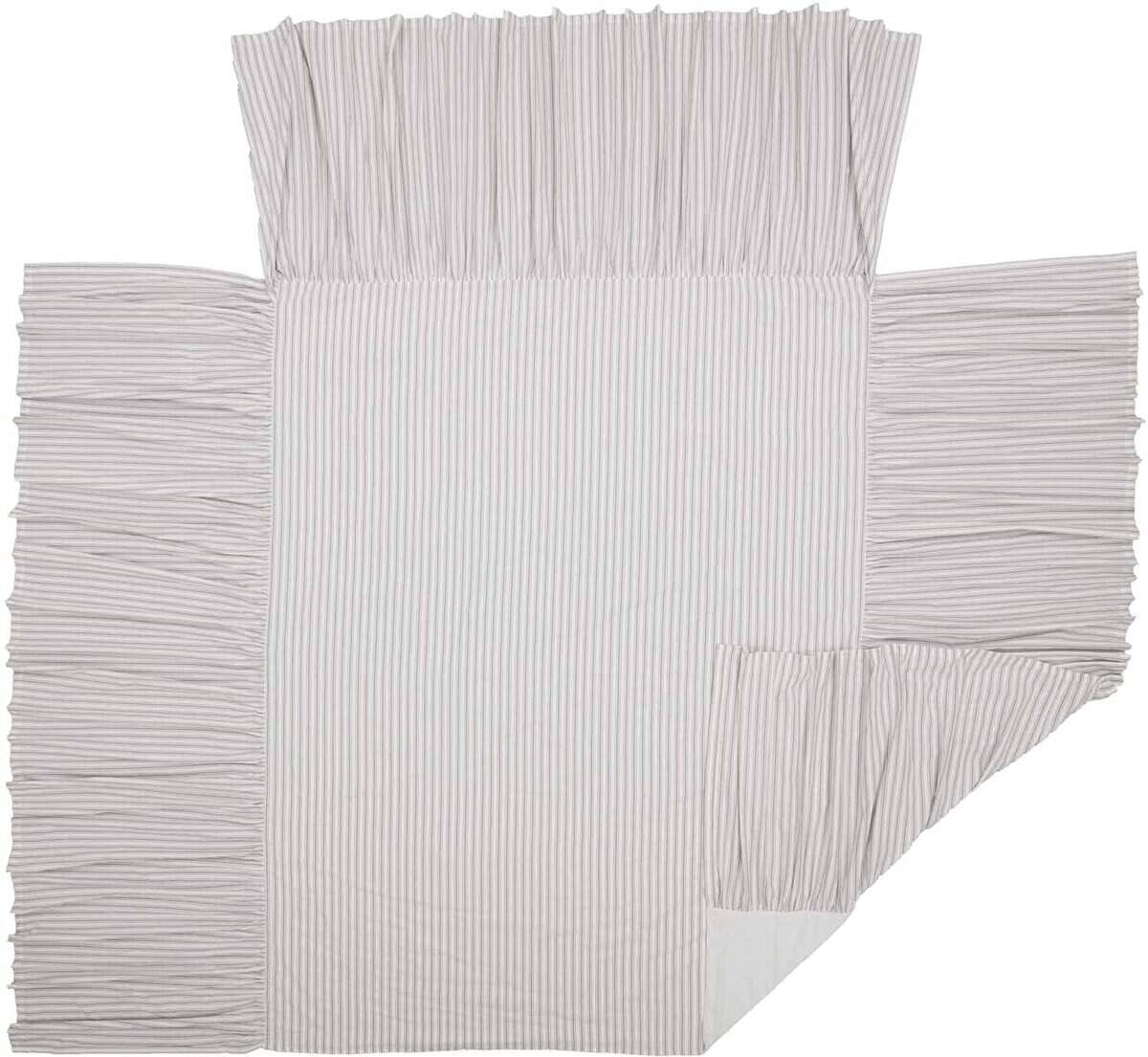 Colcha de cama doble Timeless Ticking con volantes en - Imagen 5