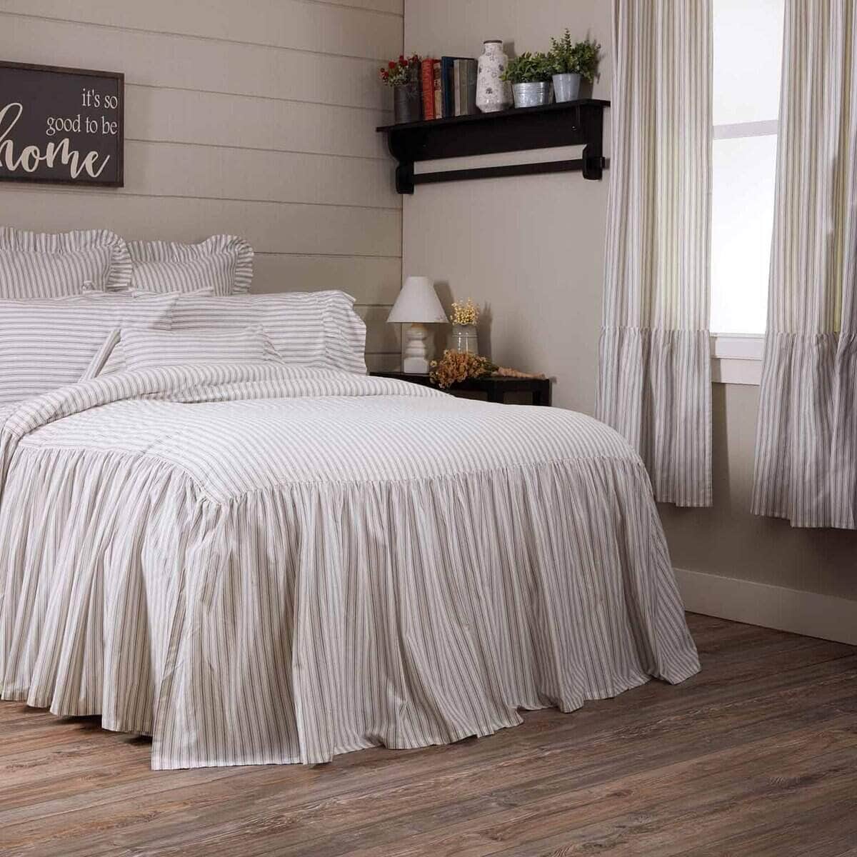 Colcha de cama doble Timeless Ticking con volantes en - Imagen 4