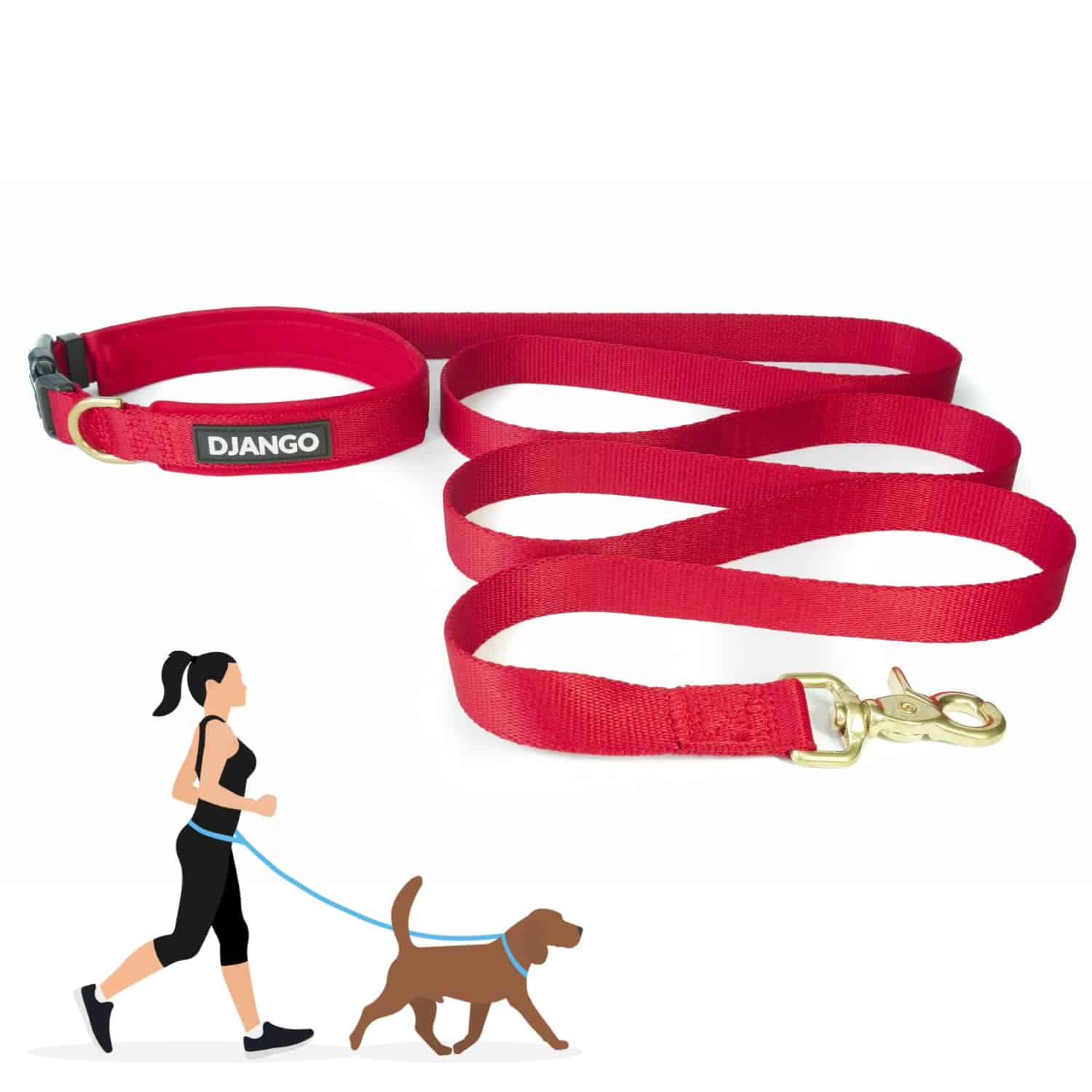 Correa de Perro Ajustable de Aventura sin Manos DJANGO para