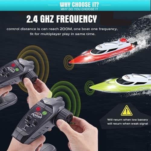 Tounlinx RC Boats con 3 Baterías Alta Velocidad(21.7MPH+) - Imagen 6