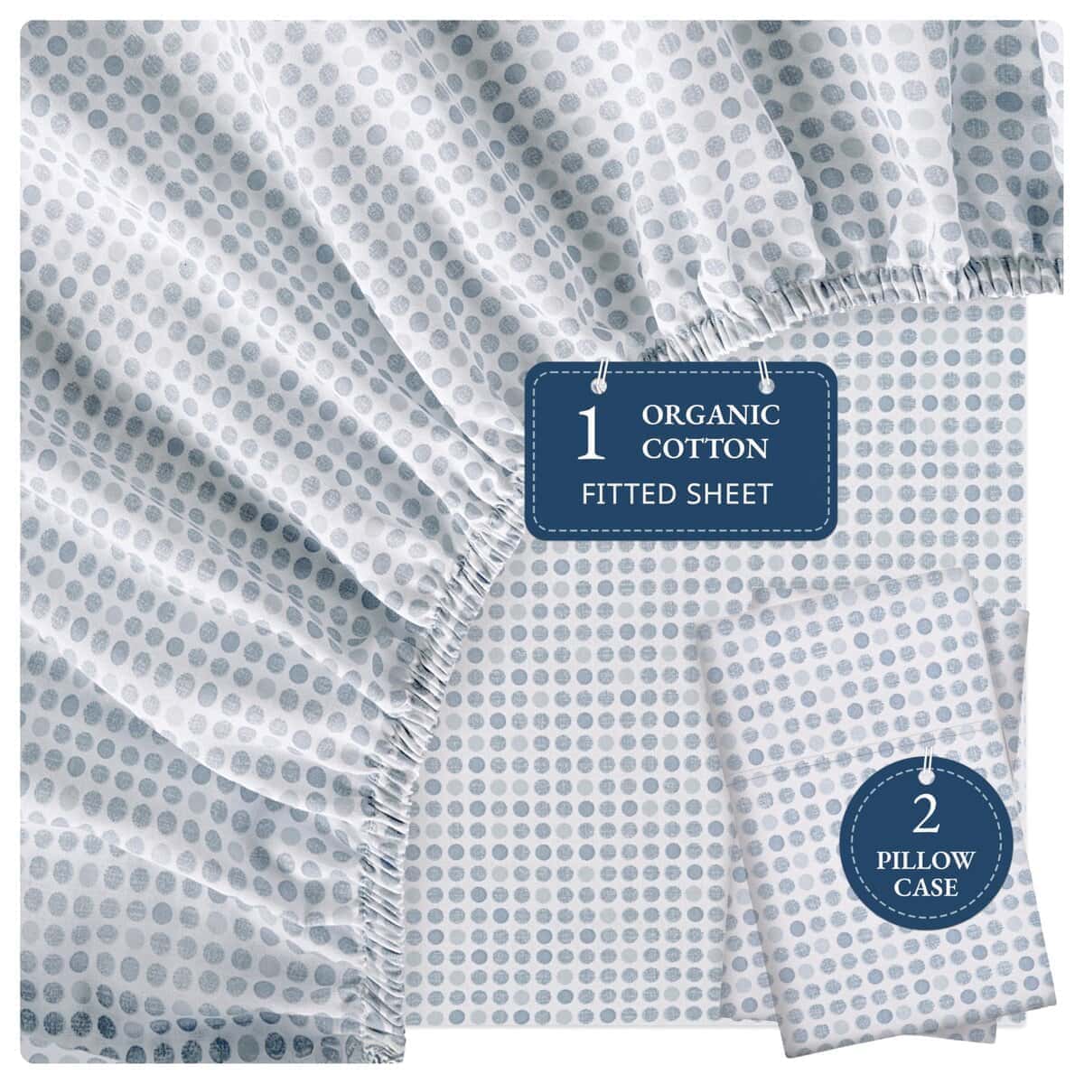 Juego de Sábanas Ajustables 100% Algodón Orgánico LANE