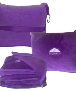 Manta de Viaje y Almohada BlueHills Premium de -Morado